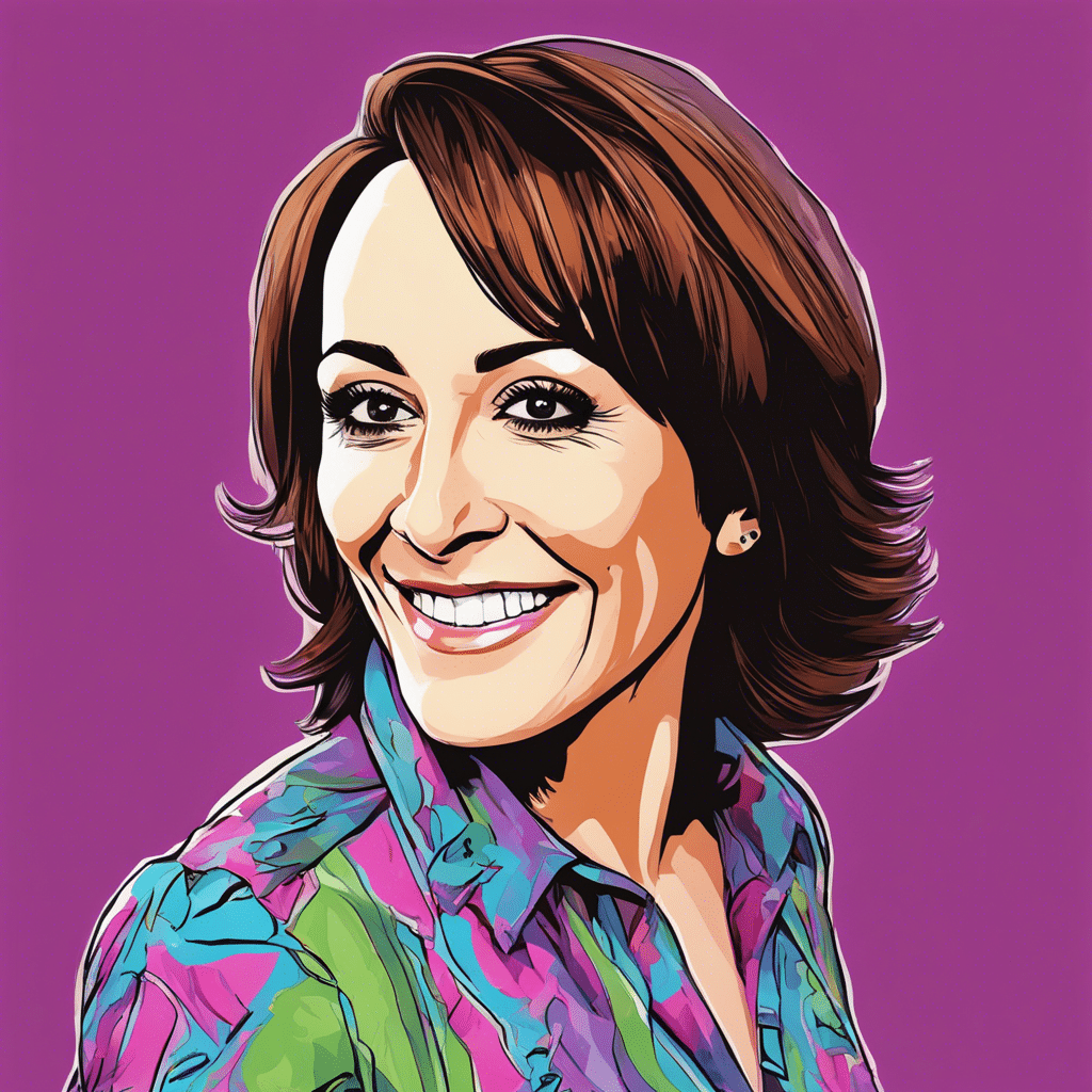 Patricia Heaton's portrait, shiny background