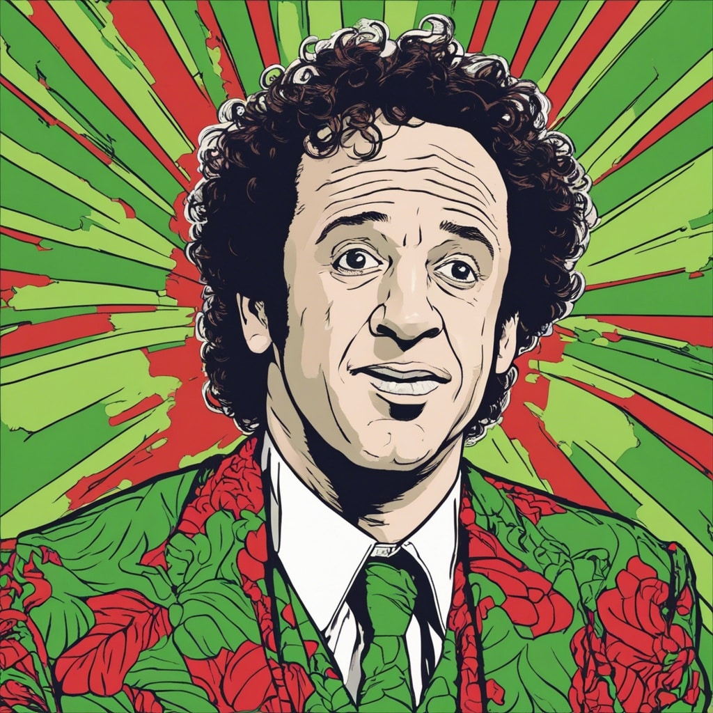Pauly Shore green and red portrait