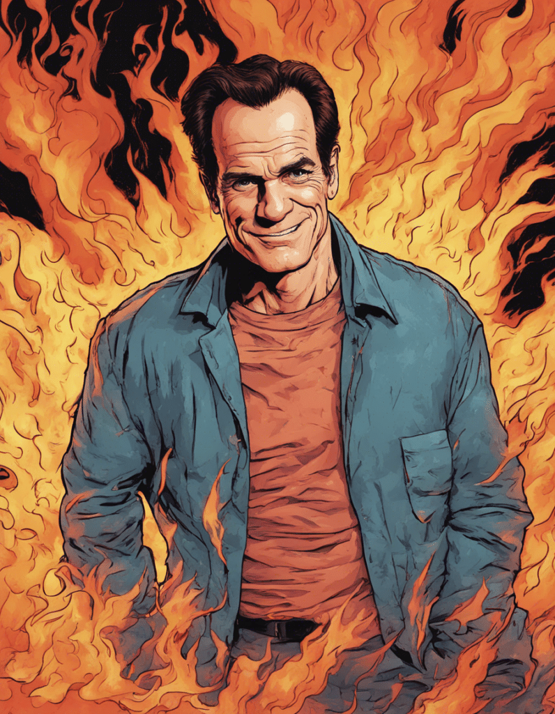 Peter Scolari fire background