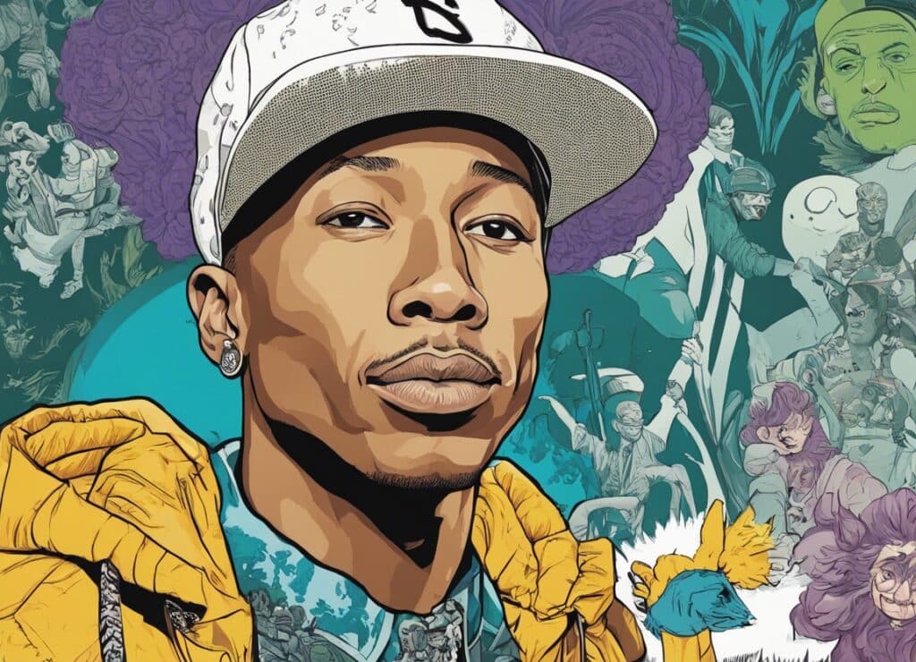 Pharrell Williams colorful portrait