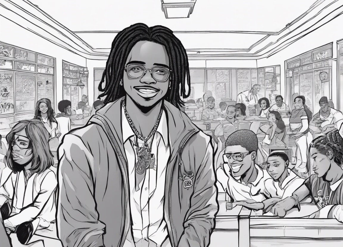 Quavo in high school as a teenager