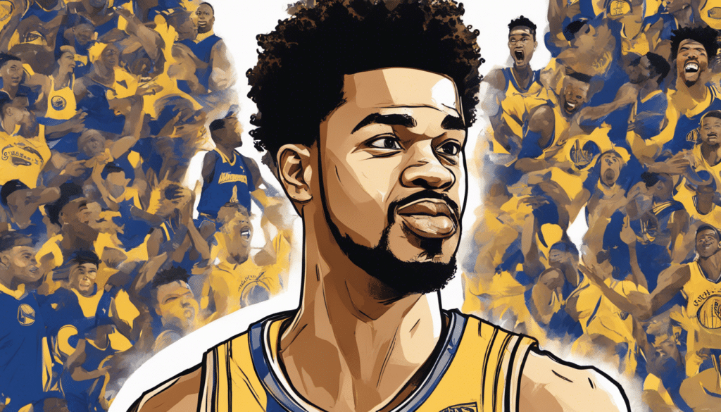 Quinn Cook in basketball team "Golden State Warriors" portrait
