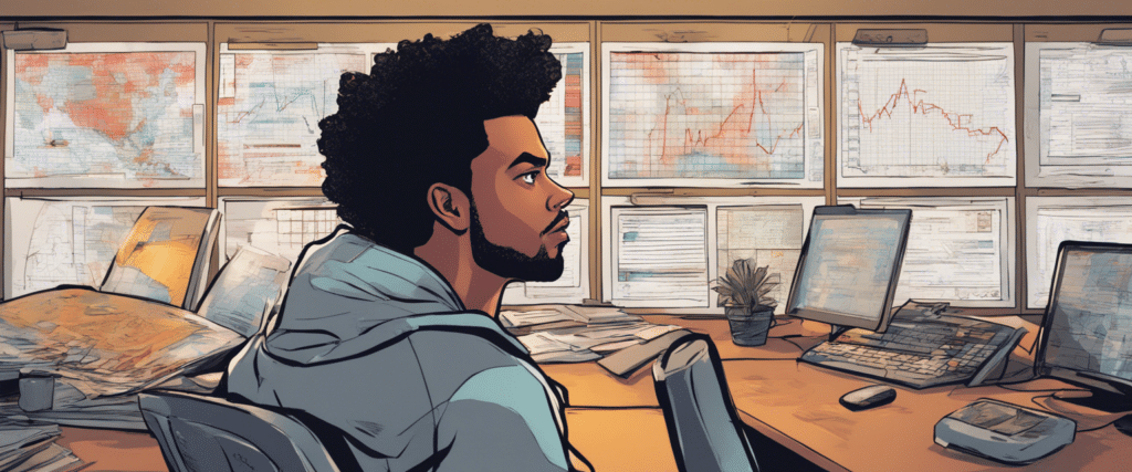 Quinn Cook going through business analysis, portrait