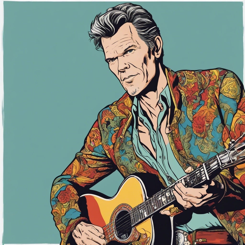 Randy Travis colorful portrait