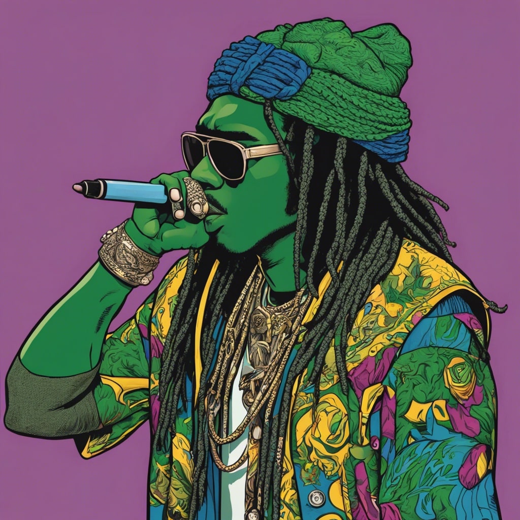 King Von colorful portrait