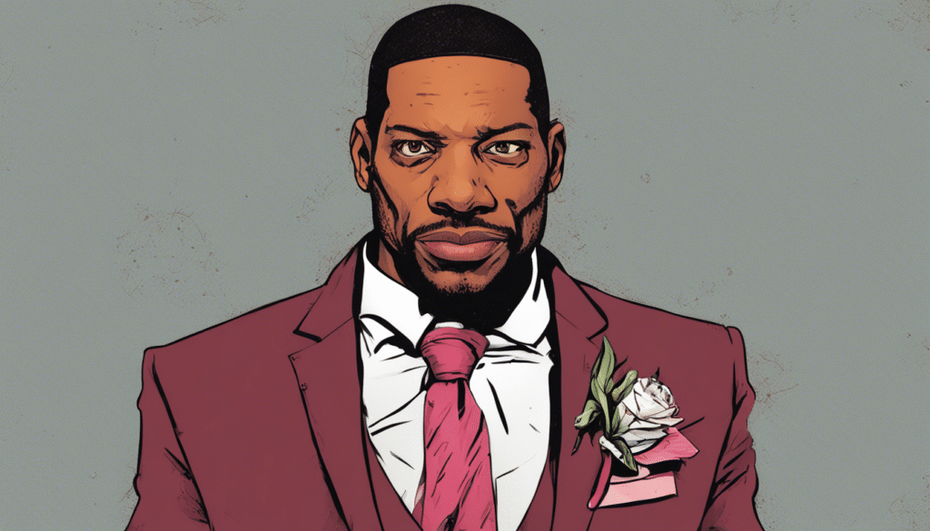 Redman in his wedding suit