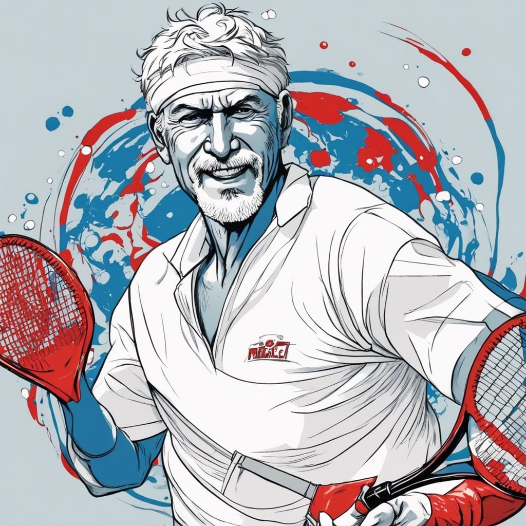 Rick Macci red and blue portrait