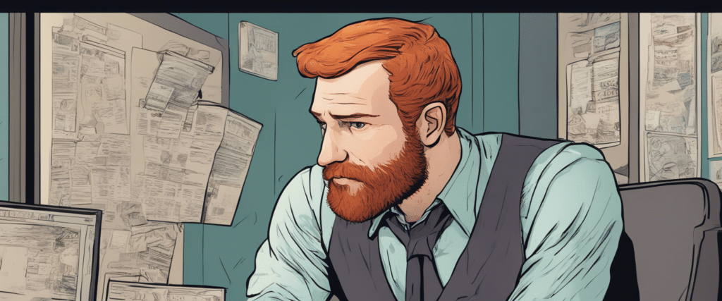 Riley Roberts thinking about his business analytics