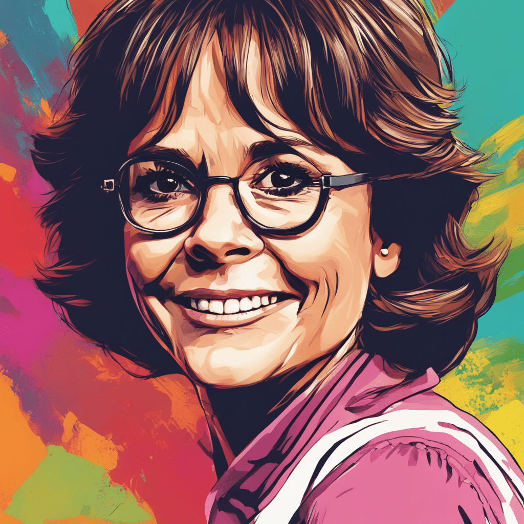 Sally Field's Portrait, Colorful Background