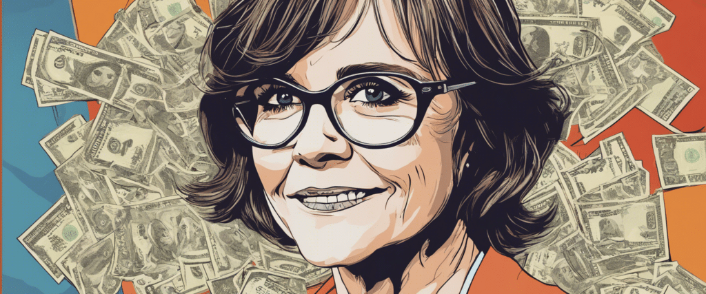 Sally Field's Net Worth, money background