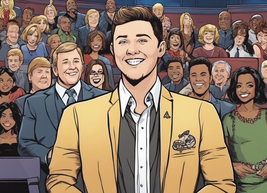 Scotty McCreery in the show "family feud"