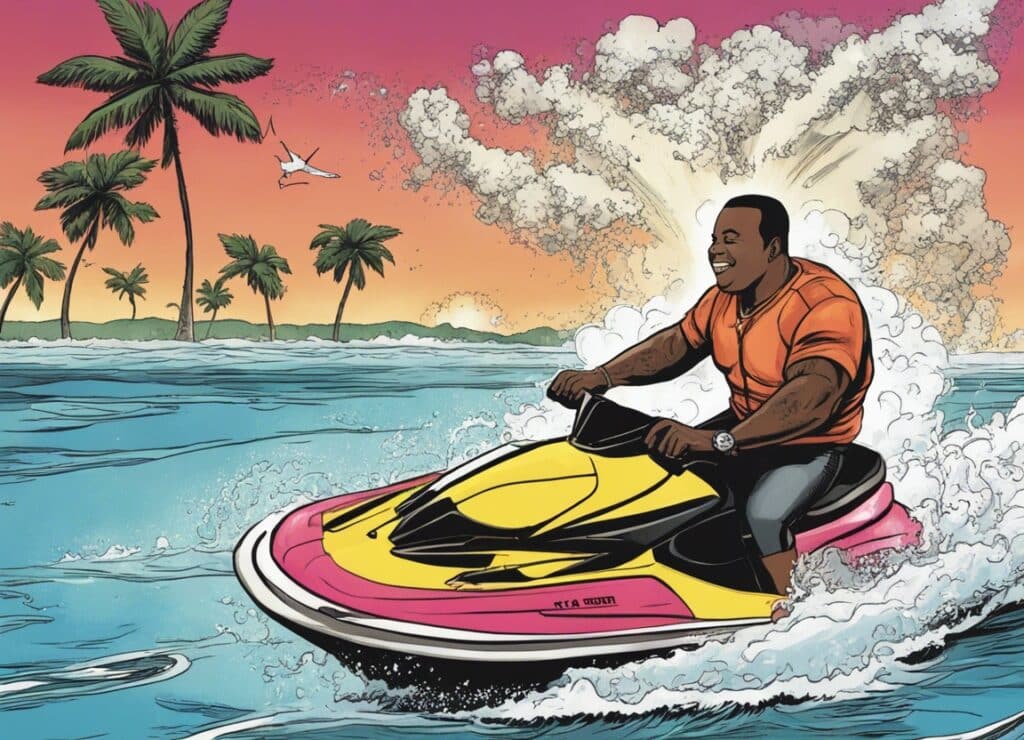 Sean Kingston jet skiing