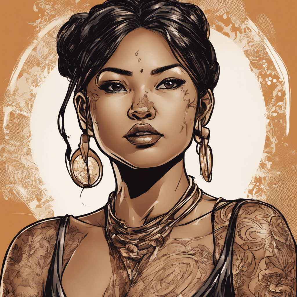 Sukihana's portrait, shiny background