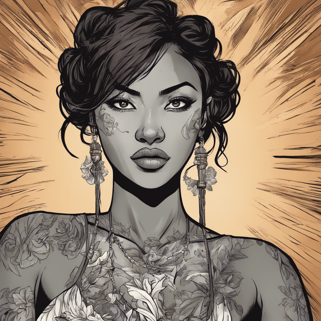 Sukihana's portrait, shiny background