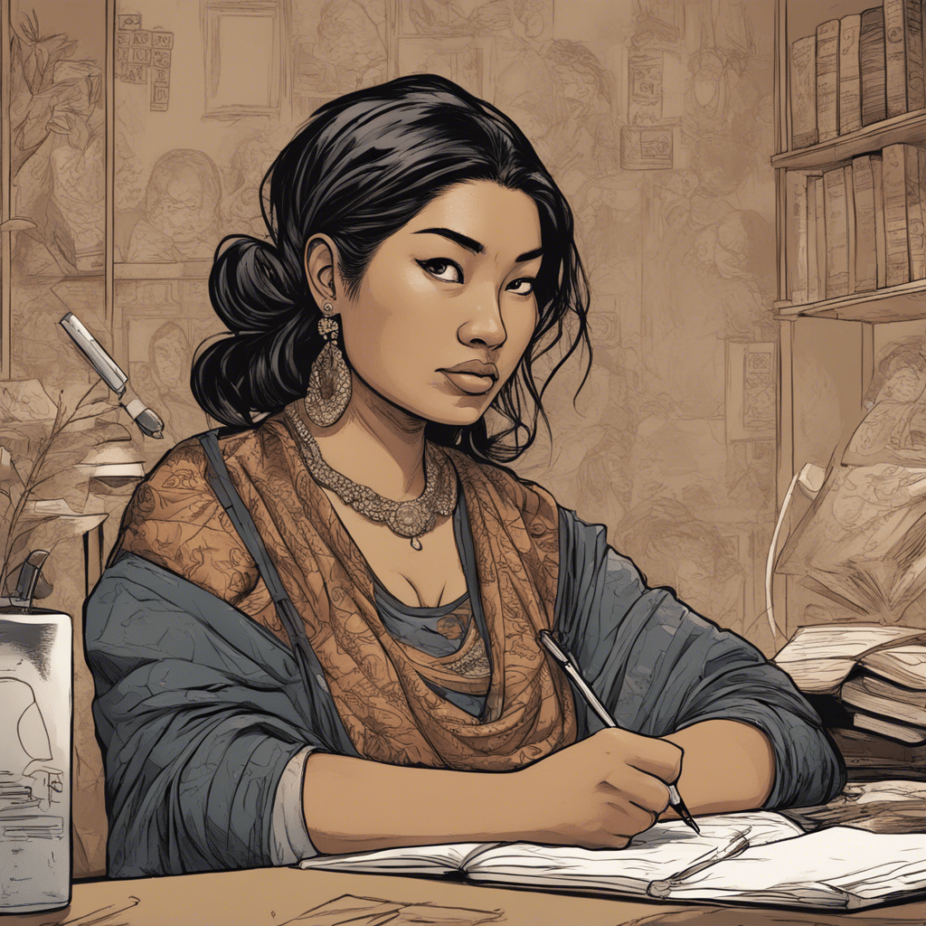 Sukihana writing a song on his desk
