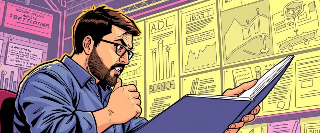Tim Pool portrait, going through business analysis