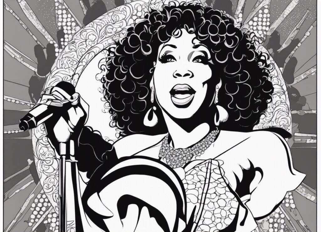 Traci Braxton singing portrait,