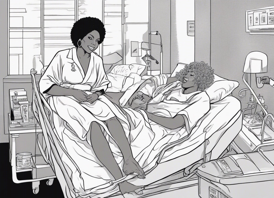 Traci Braxton helping people in the hospital