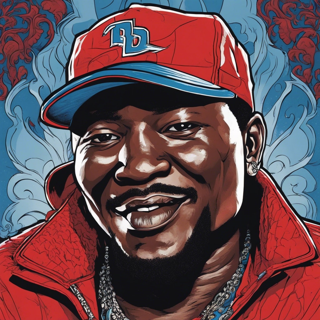 Trick Daddy red and blue portrait