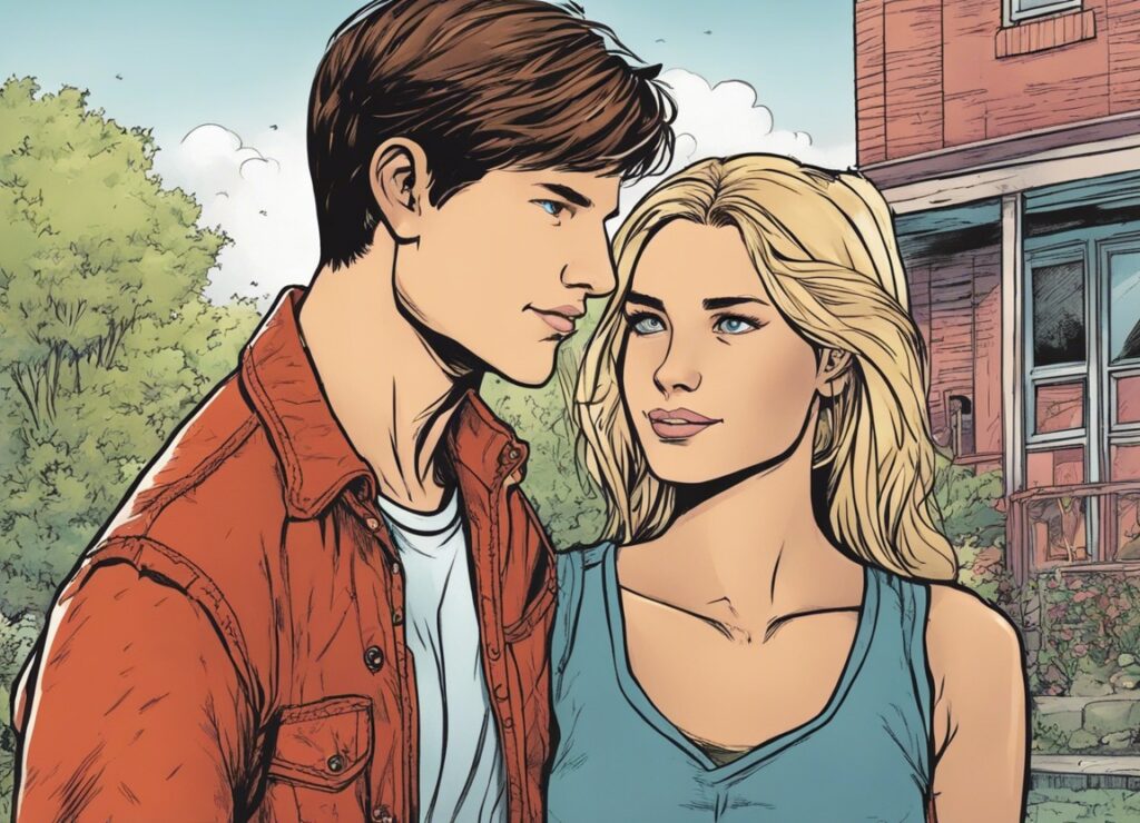 Walker Hayes with his wife when they were in high school
