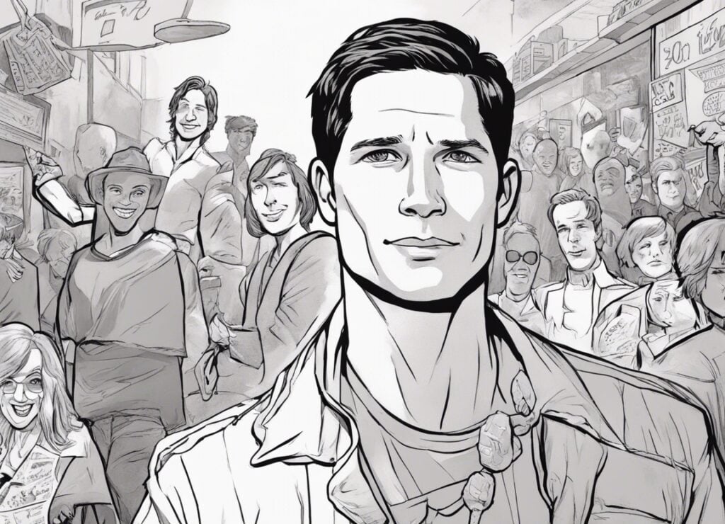 Walker Hayes acting in a music video