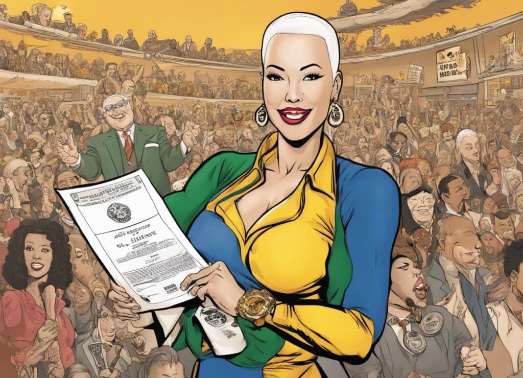 Amber Rose winning an award