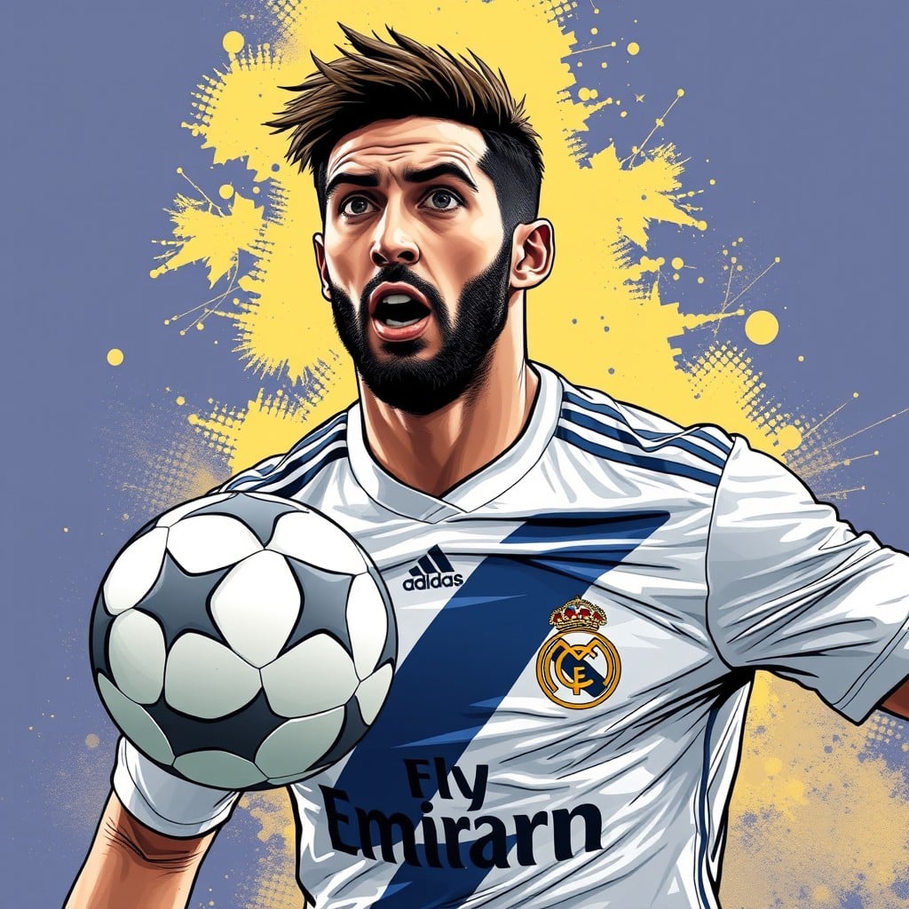 Sergio Carrallo playing football as a real madrid player