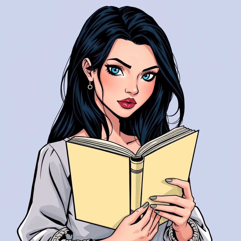 Teal Swan reading a book she wrote