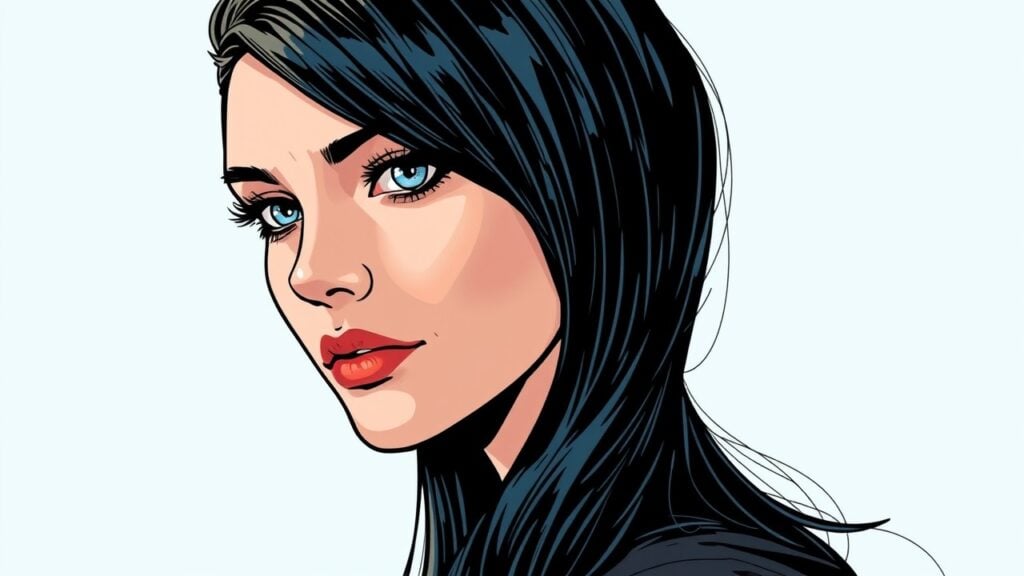 Teal Swan illustrated biography, portrait