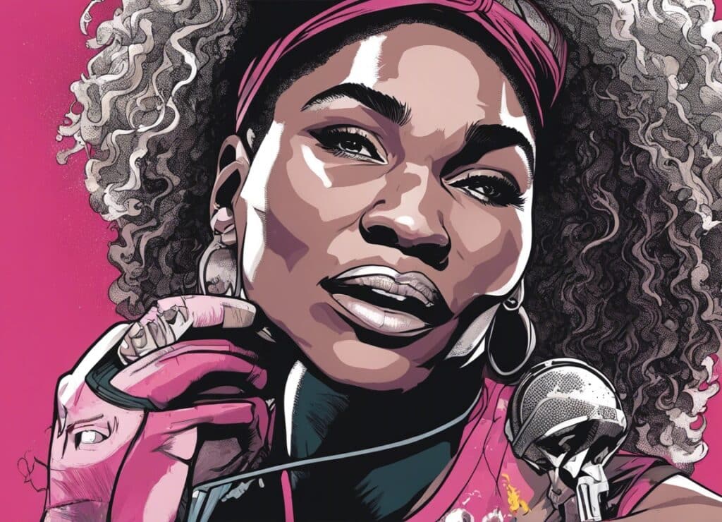 serena williams pink portrait