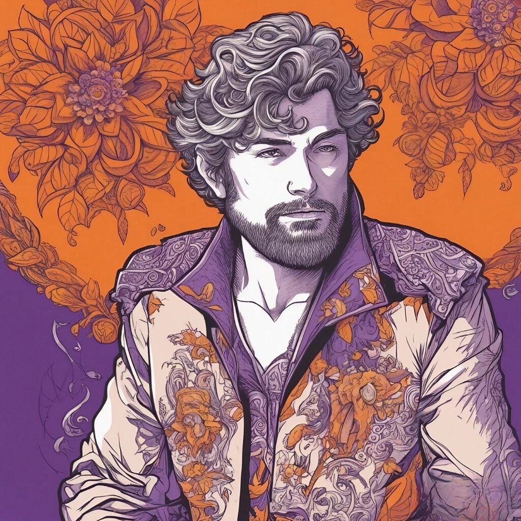 Judd Apatov orange and purple