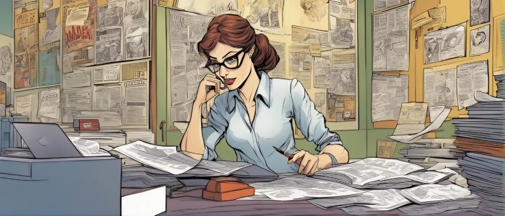 woman looking at her business analisis