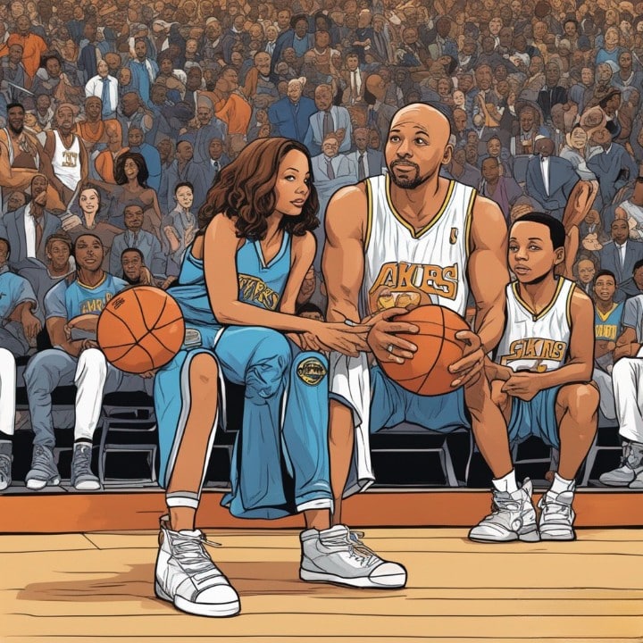 sonya curry with her husband on the sidelines