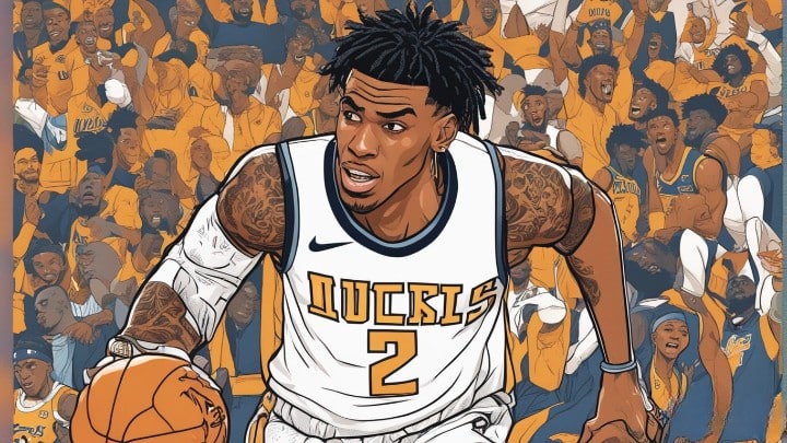 ja morant in his nba jersey