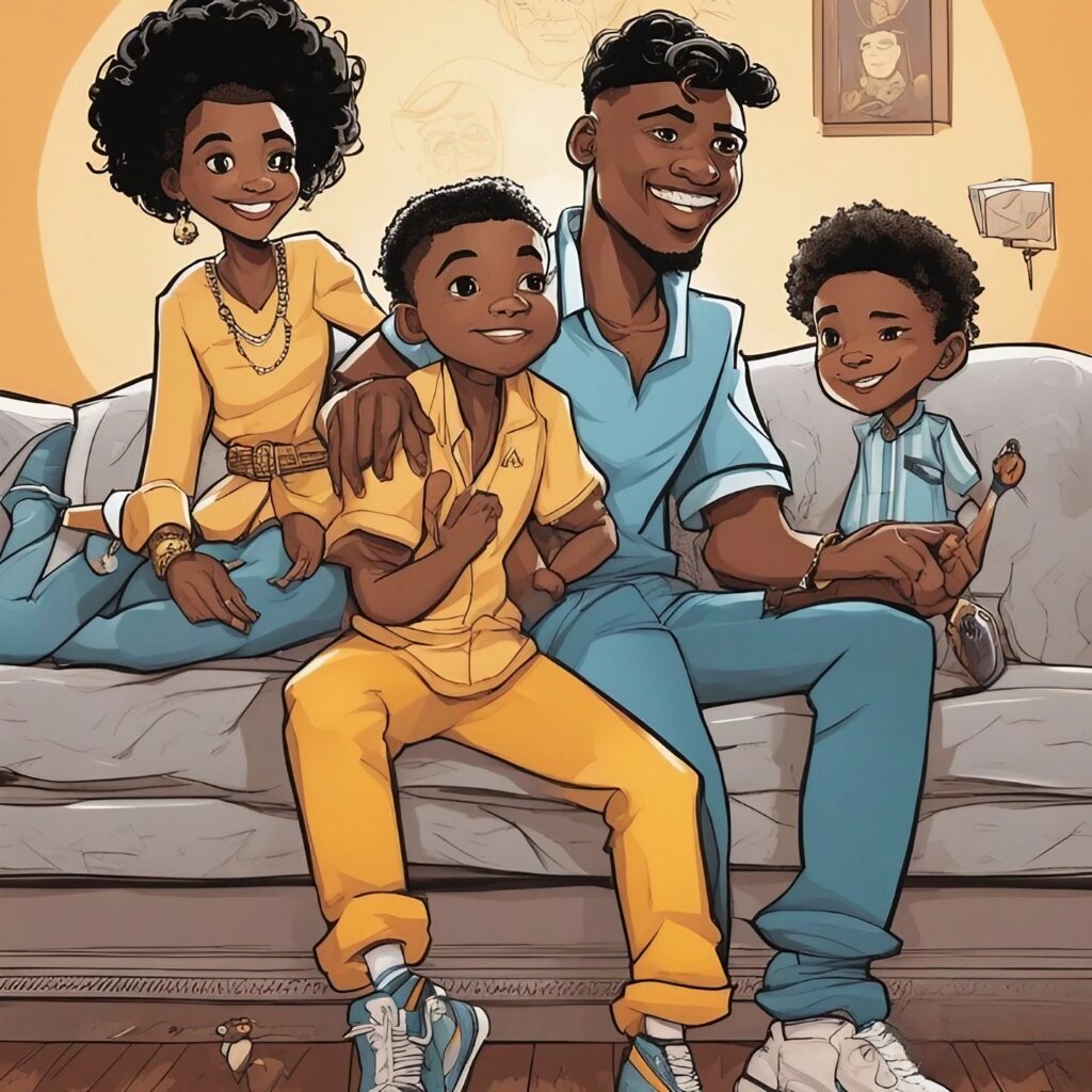 family having their time