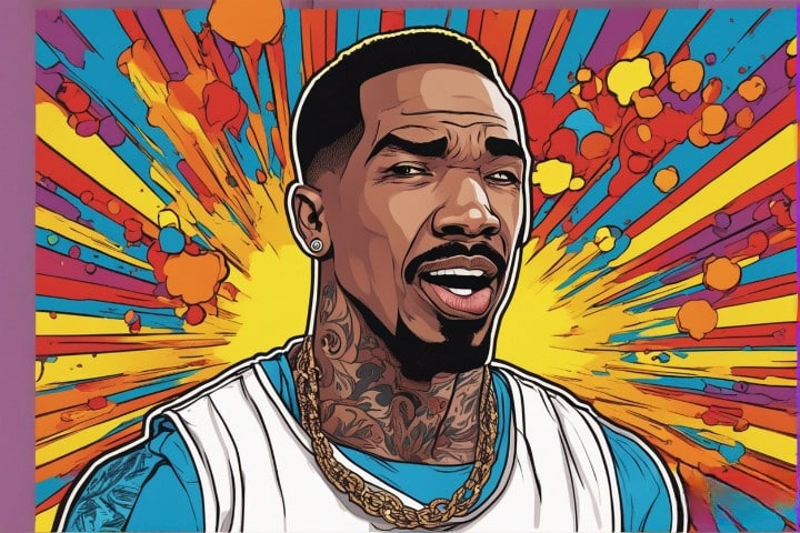 jr smith portrait with colorful background