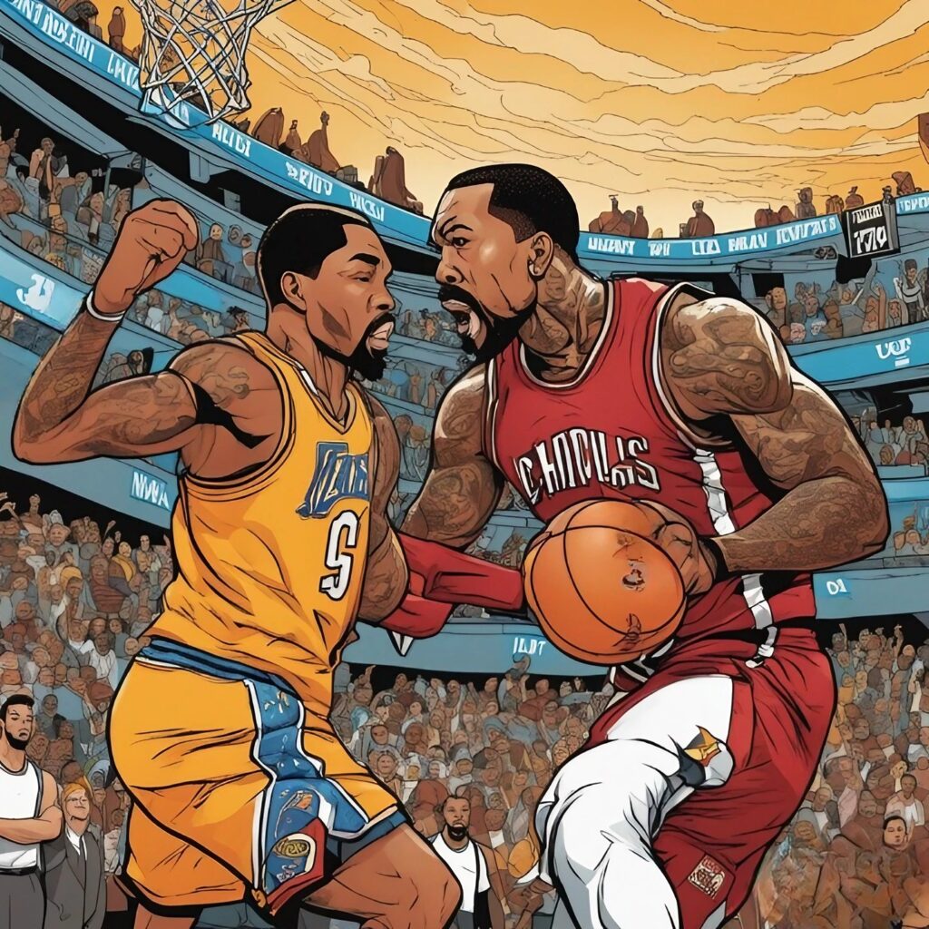jr smith fighting on an nba court