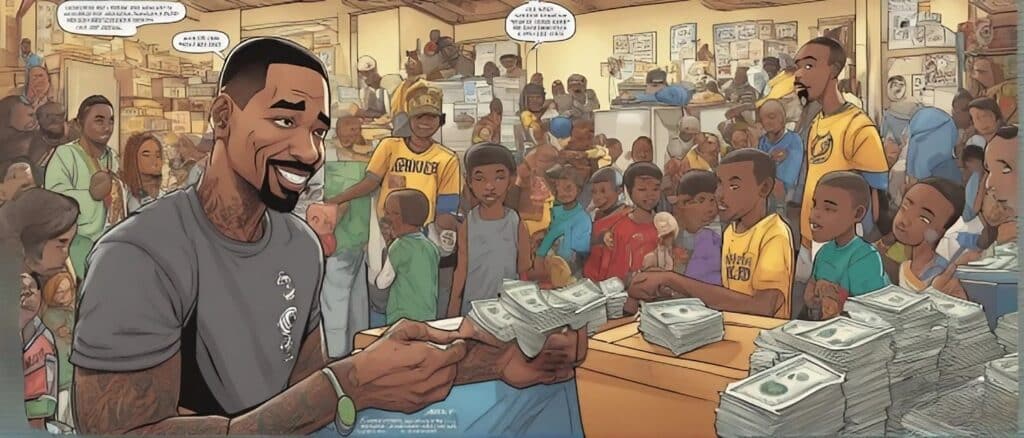 jr smith giving money to charity