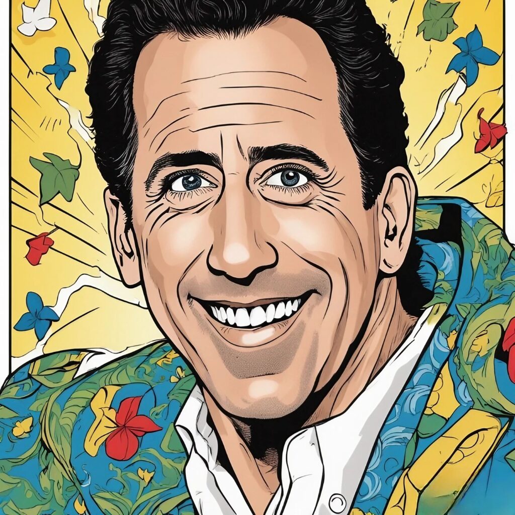 Jerry Seinfeld colorful portrait