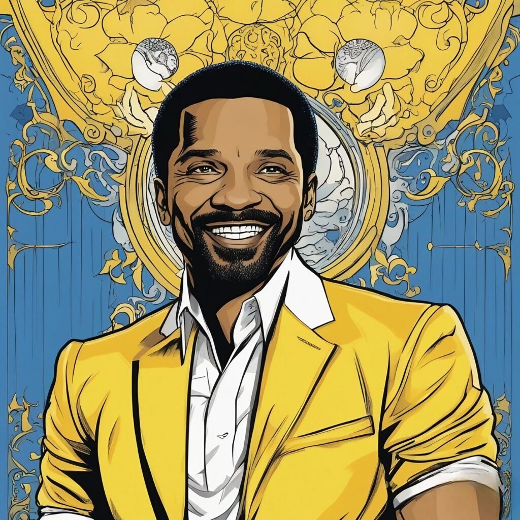 mike epps in yellow and blue