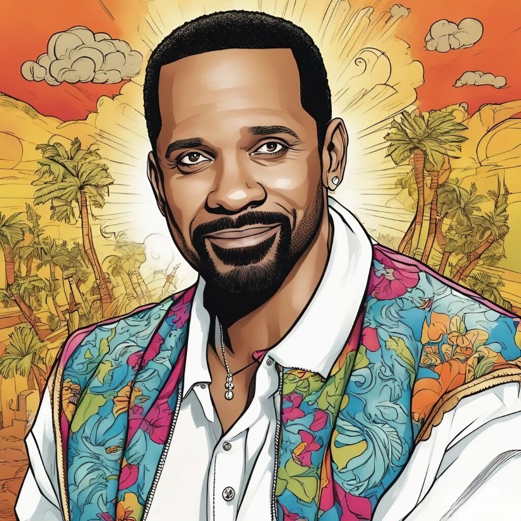 mike epps in colorful jacket 