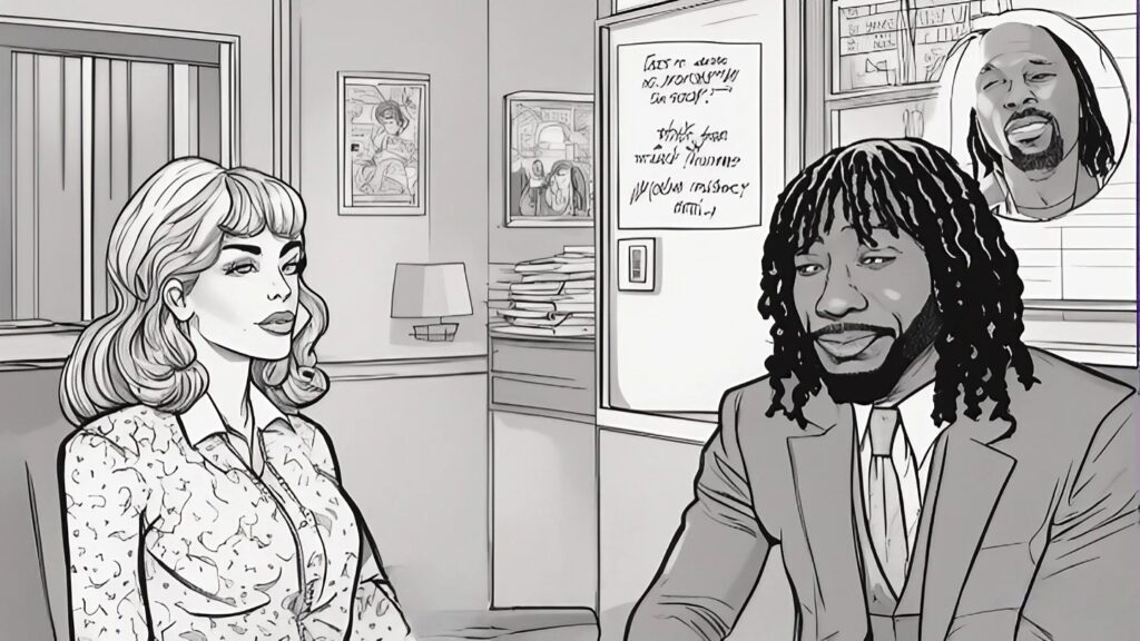 rick james with a therapist