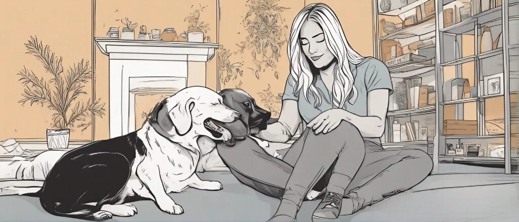 nikki gloser petting dogs
