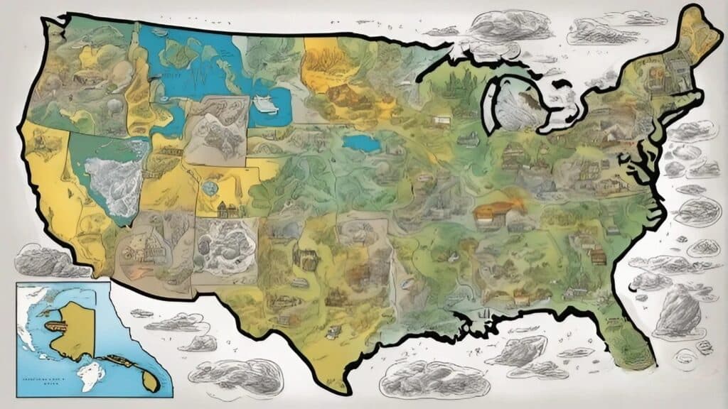 unites states of america from the space