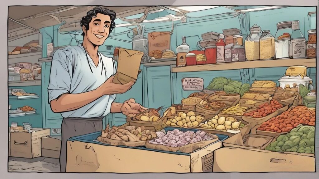 manny khoshbin sorting through food stocks