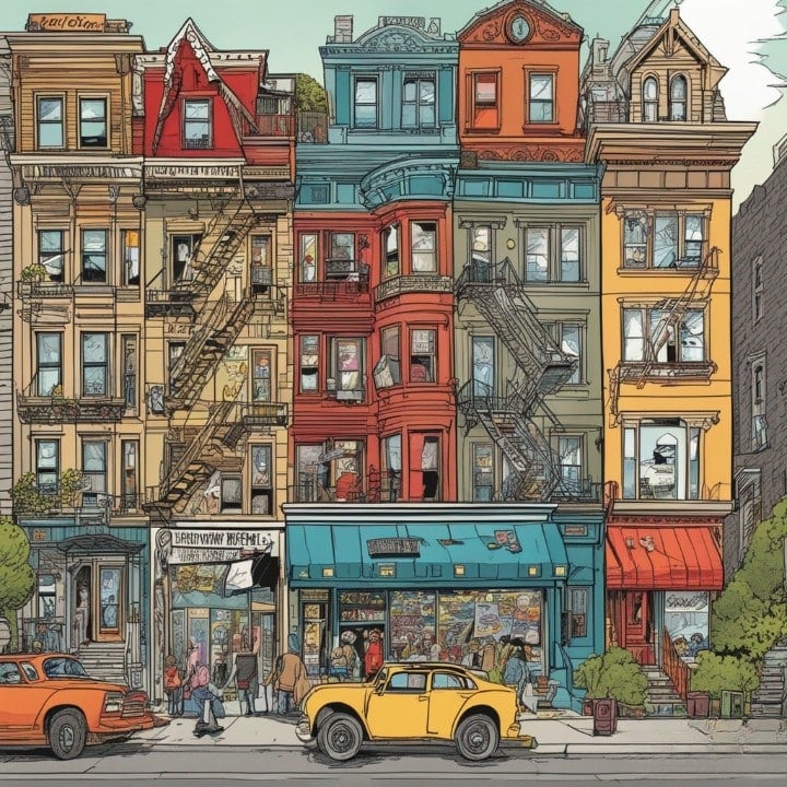 house in a city