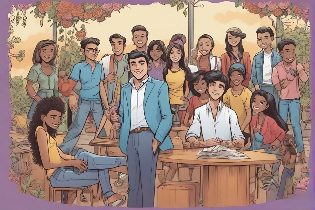 manny khoshbin with his academy stuednts
