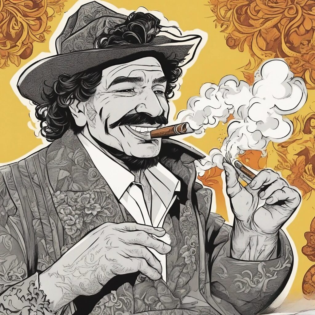 manny khoshbin smocking cigar