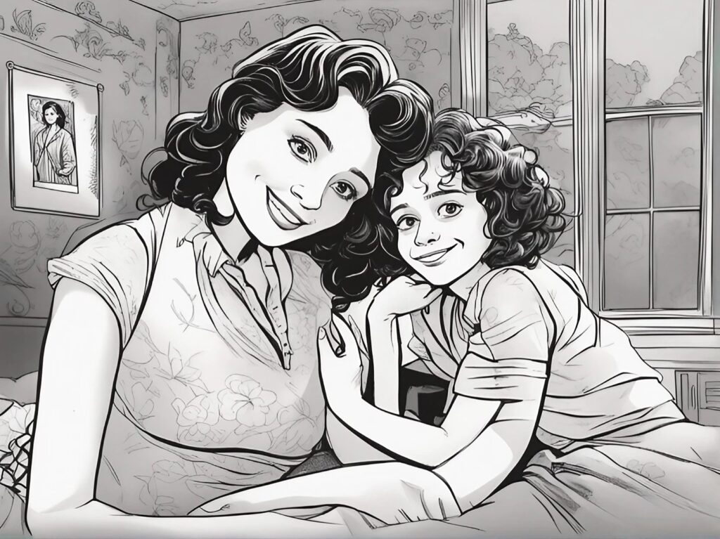 emmy rossum as a kid with her mother