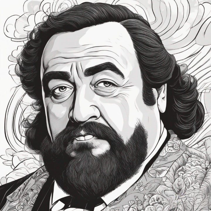 Luciano Pavarotti portrait